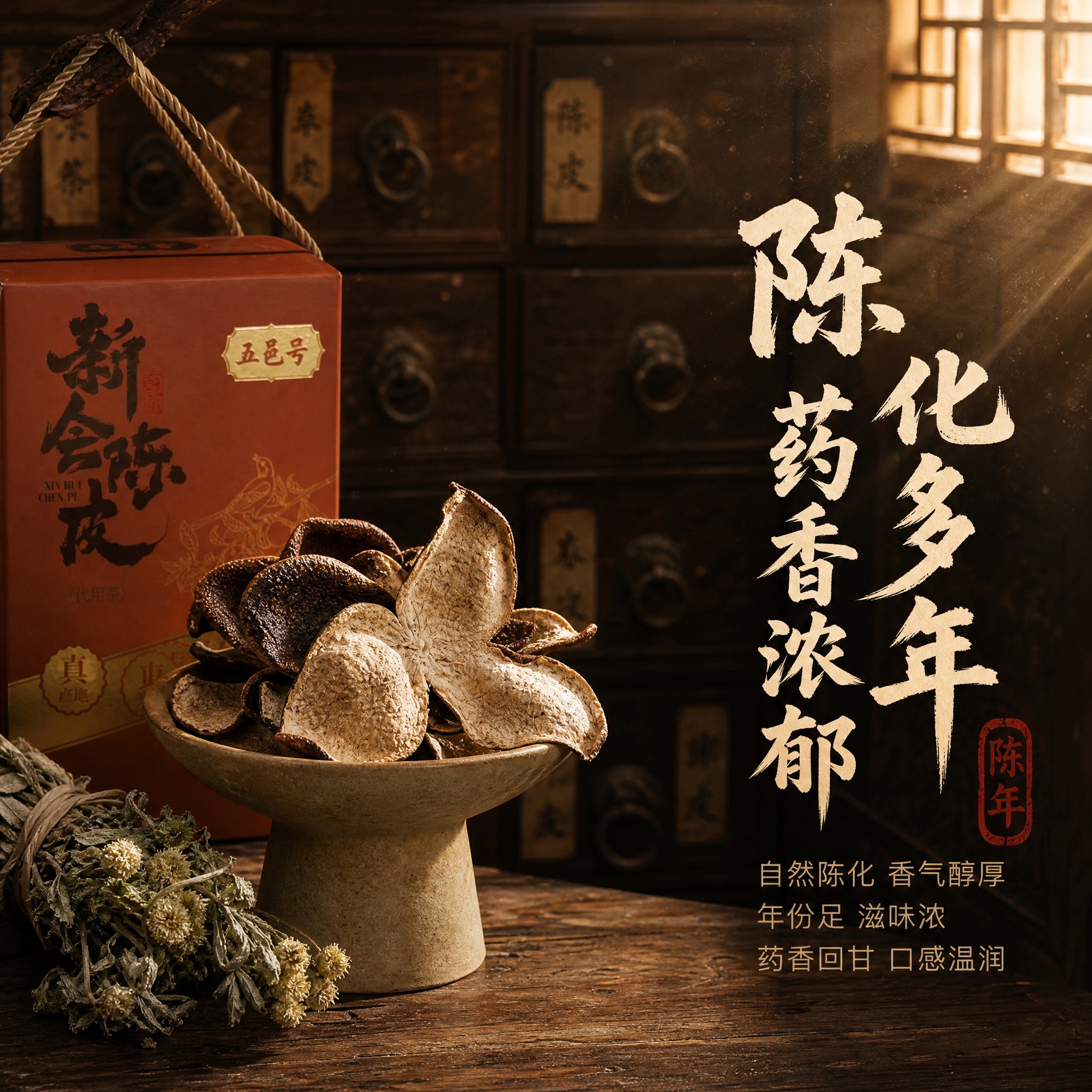 [主图-2] 陈化多年药香浓郁 核心亮点与溯源，突出陈化年份与… - 图片创意预览
