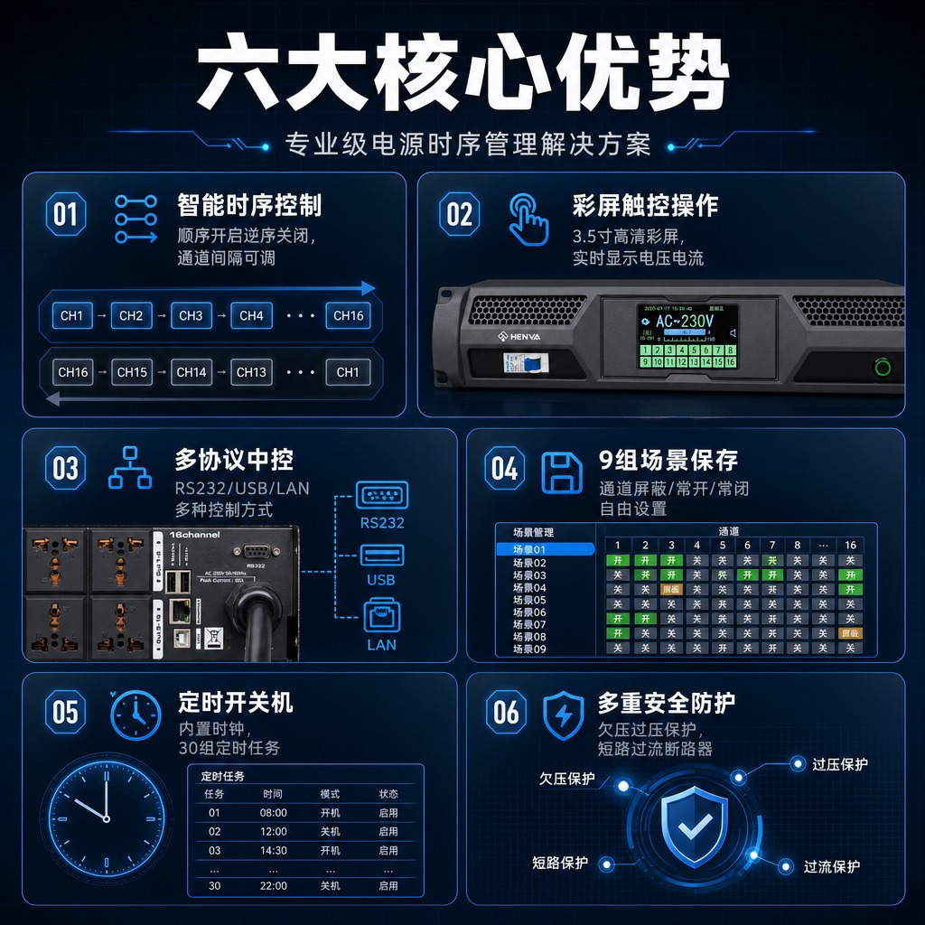 [商品] 使用【图1】16通道电源时序器HW-MX16正面图；… - 图片创意预览