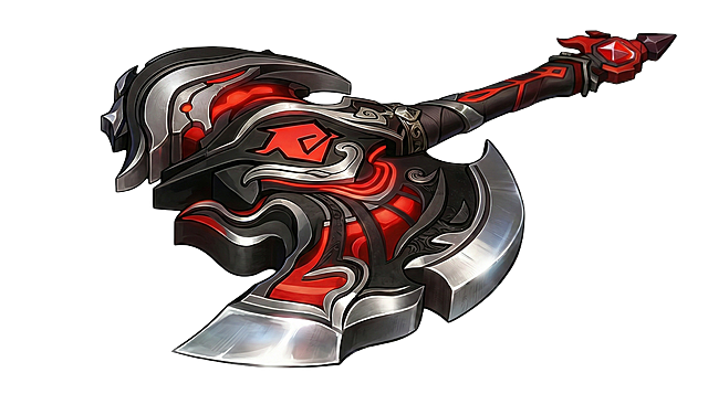 去掉魔法阵，纯白背景，斧刃变锋利