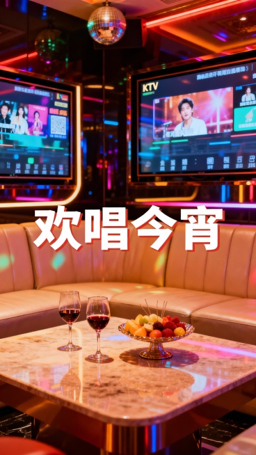 生成50张商务娱乐KTV照片，可以加入一点文字预览效果