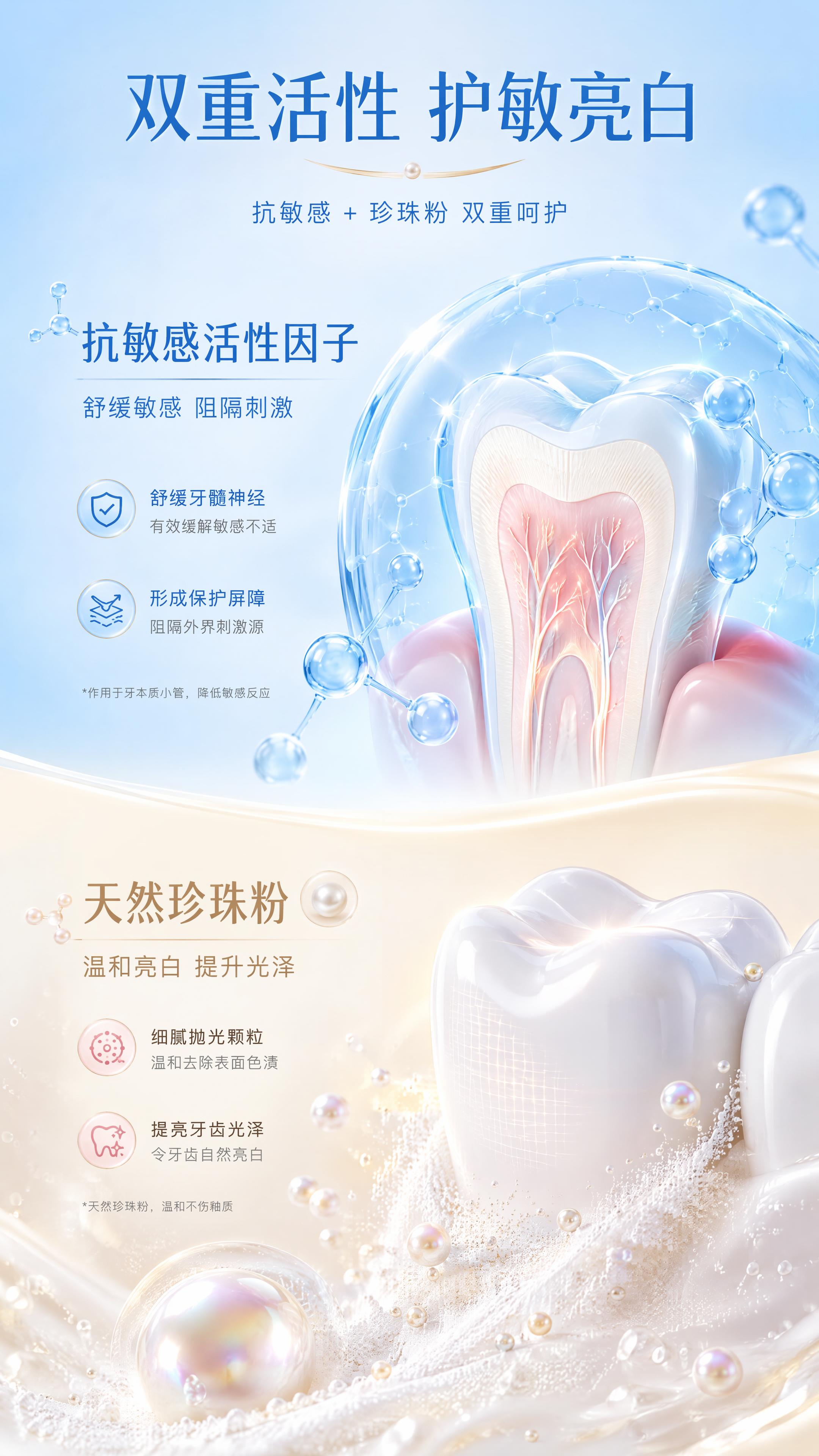 [第4屏] 详情页成分功效-抗敏感活性因子+珍珠粉双重呵护。本… - 图片创意预览