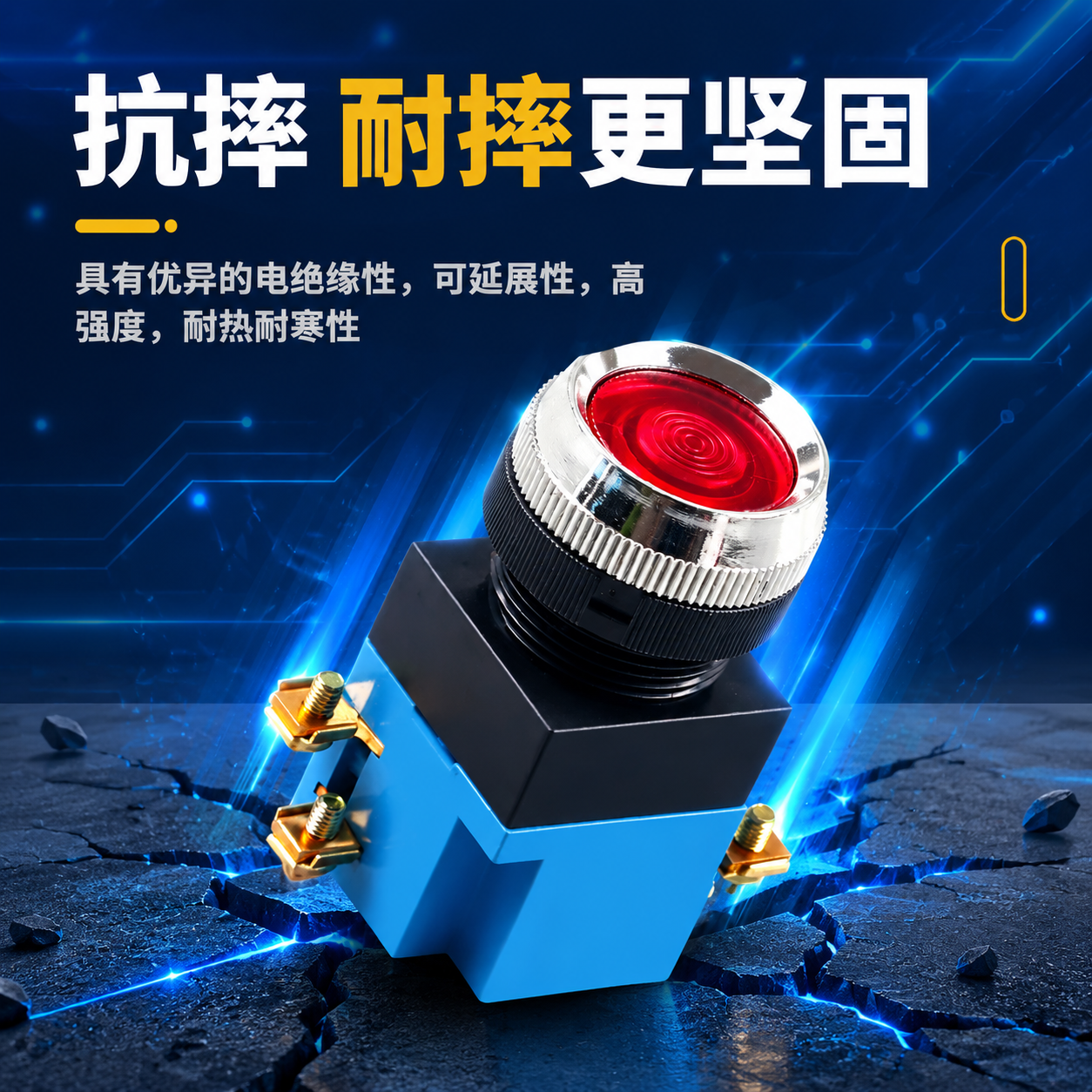 [商品] 使用【图1】LA19系列红色平头带灯按钮开关；保留红… - 图片创意预览