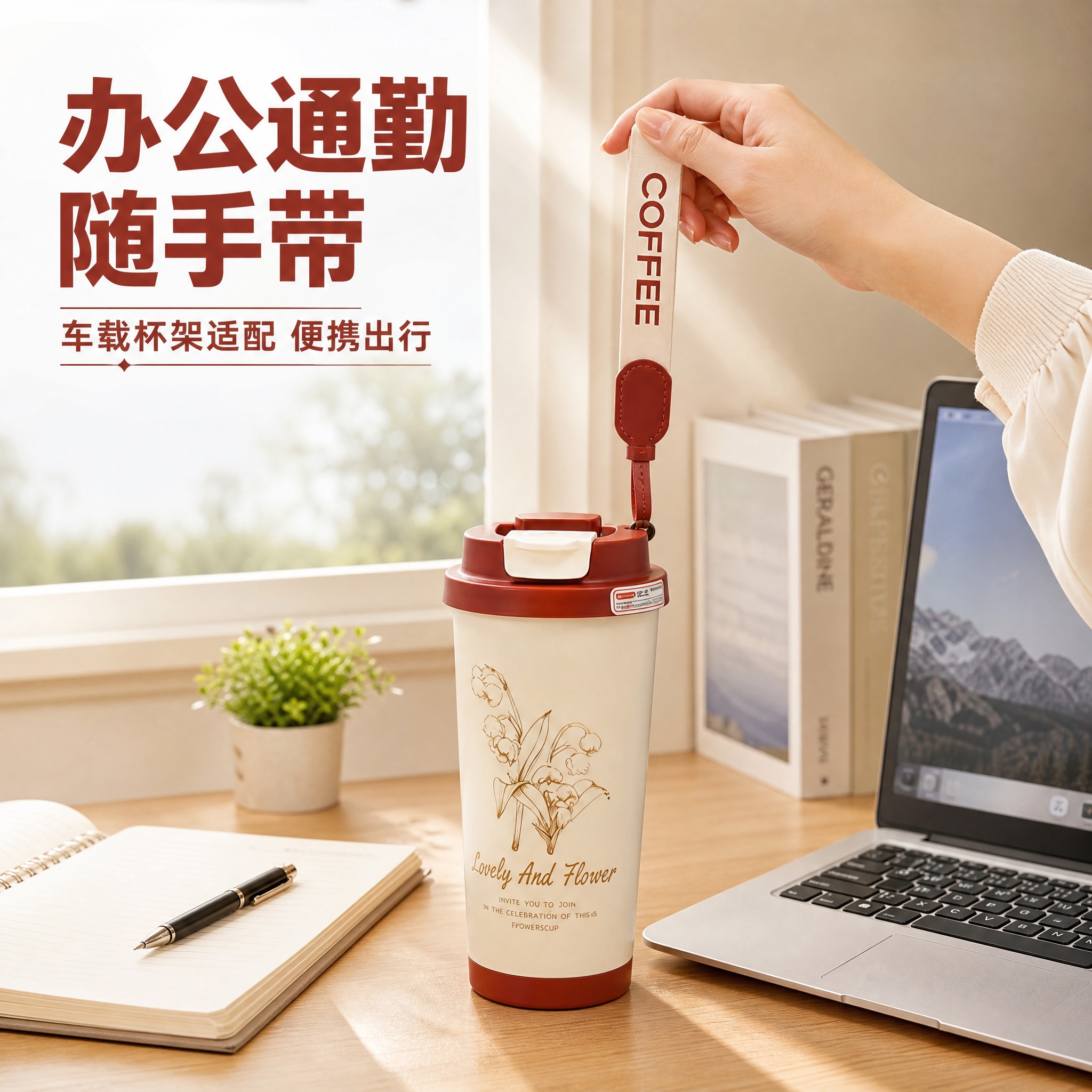 [主图-4] 场景适用 通勤办公桌面使用场景，展示保温杯的日常… - 图片创意预览
