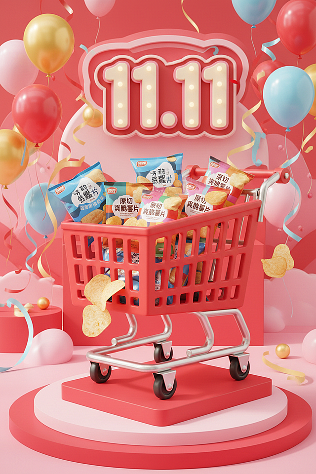 双11爆款购物车商品容器