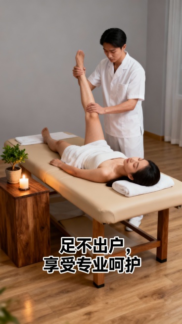 生成50张上门按摩的图片，图片可以加入一些文字预览效果