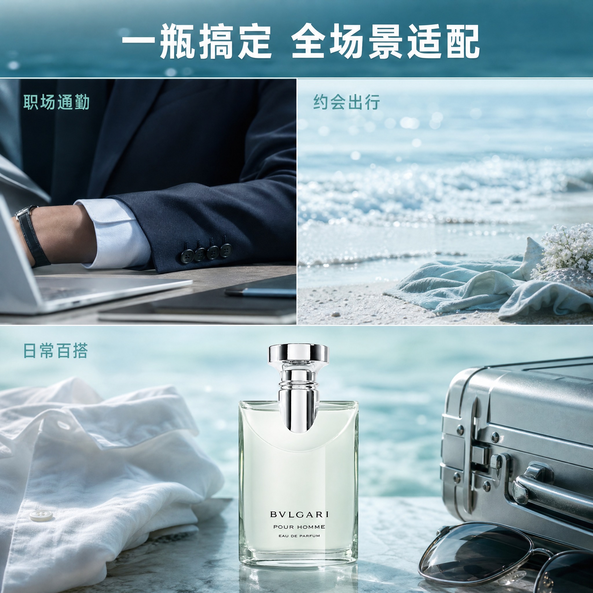 [主图-5] 多场景适用展示 男士香水使用场景拼图。 [统一基… - 图片创意预览