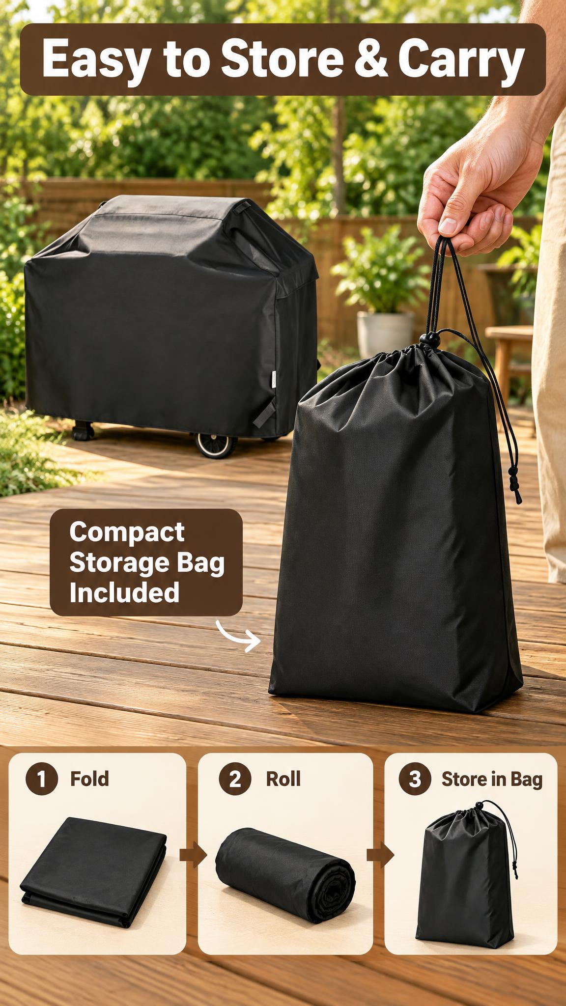 [主图-7] 烧烤罩 Grill Cover 收纳便携展示图。… - 图片创意预览
