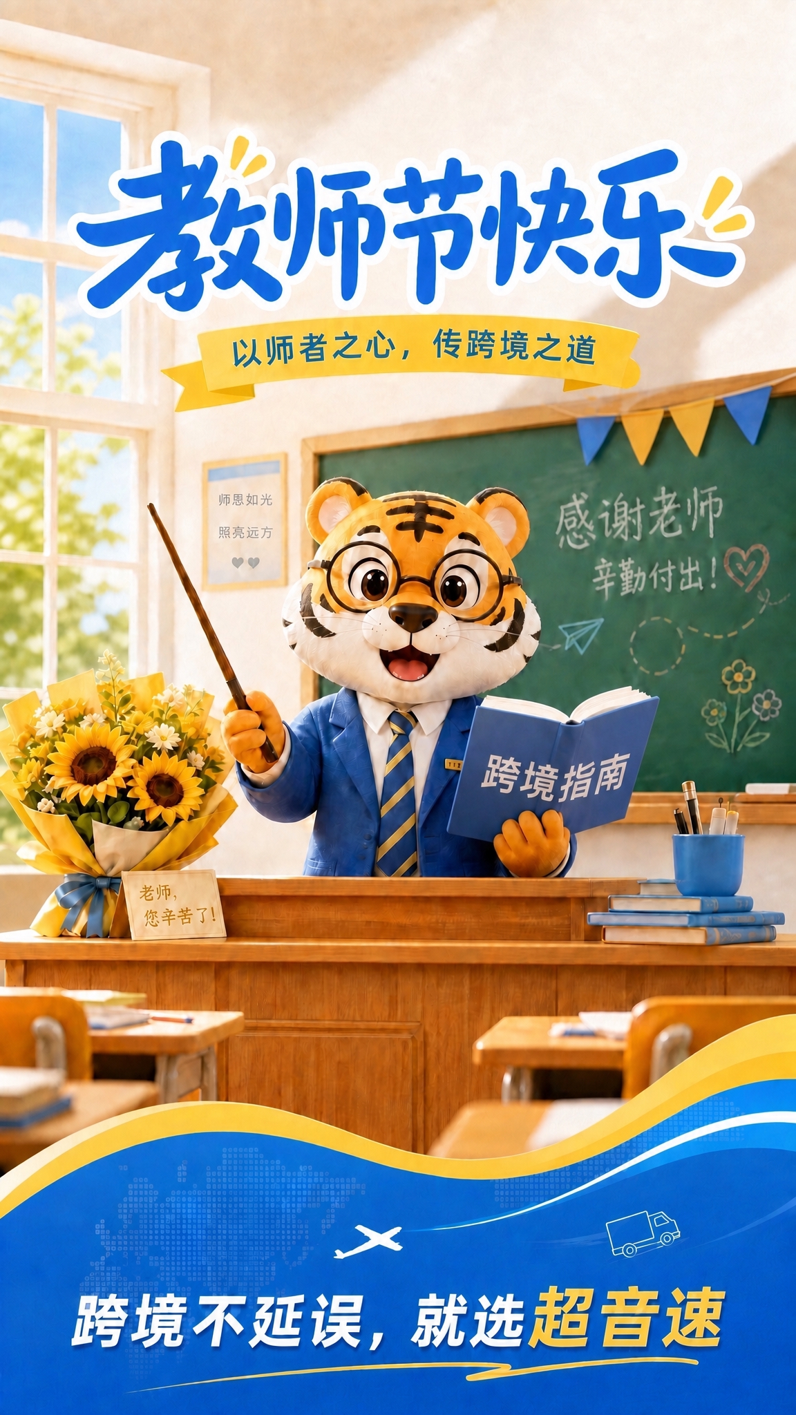 修改老虎手中的书本：将"跨境"和"指南"四个字合并到同一页上，… - 图片创意预览