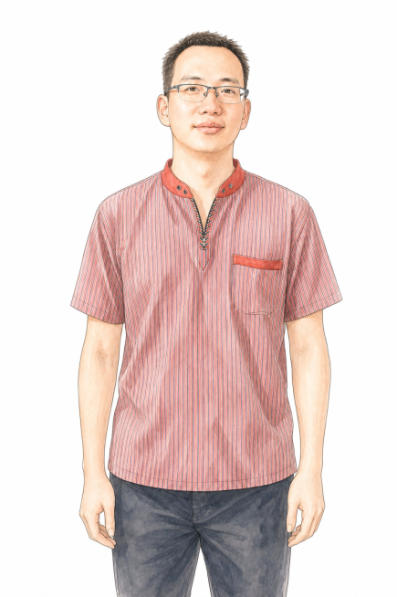 对人物适当美化修饰，进一步增强柔和手绘插画质感，强化线条笔触和通透水彩风格，保留姿势和纯白背景预览效果