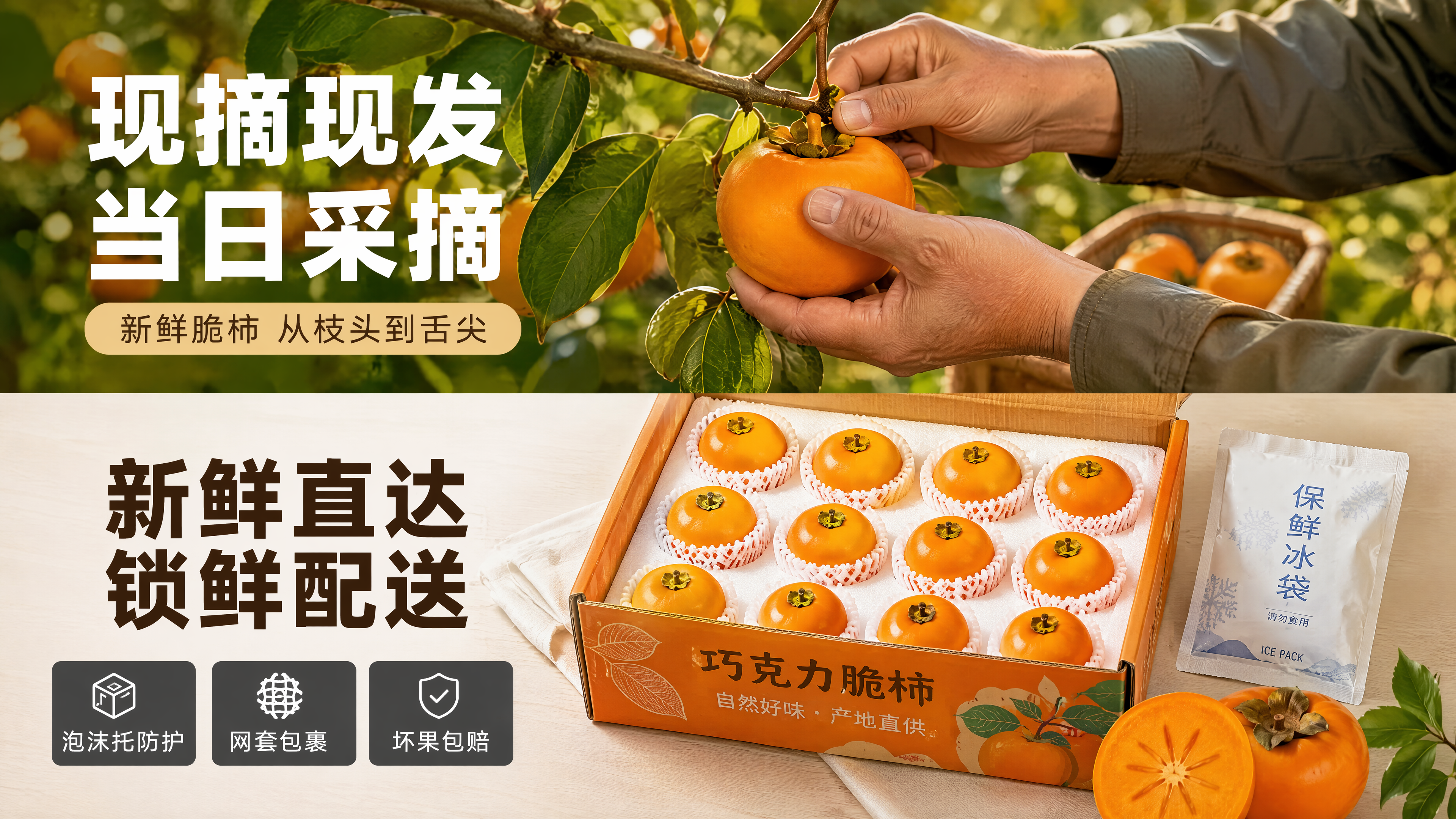 [第7张] 新鲜配送-现摘现发与包装运输。京东750px宽详情… - 图片创意预览