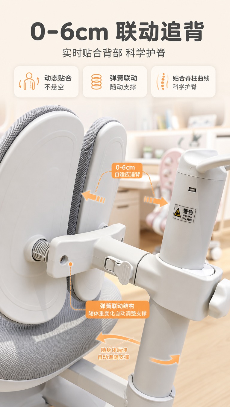 [商品] 使用【图3】【图6】儿童学习椅靠背调节结构；保留双背… - 图片创意预览