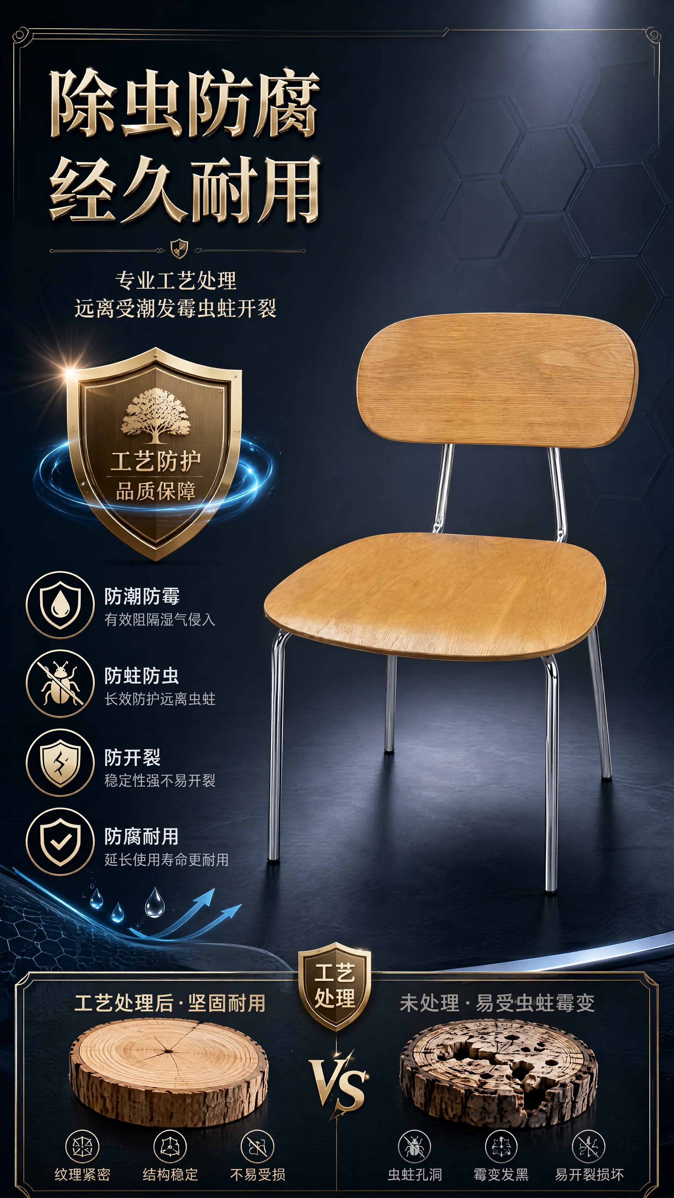 [第3张] 详情页工艺卖点-除虫防腐工艺处理，防潮防霉防蛀展示… - 图片创意预览