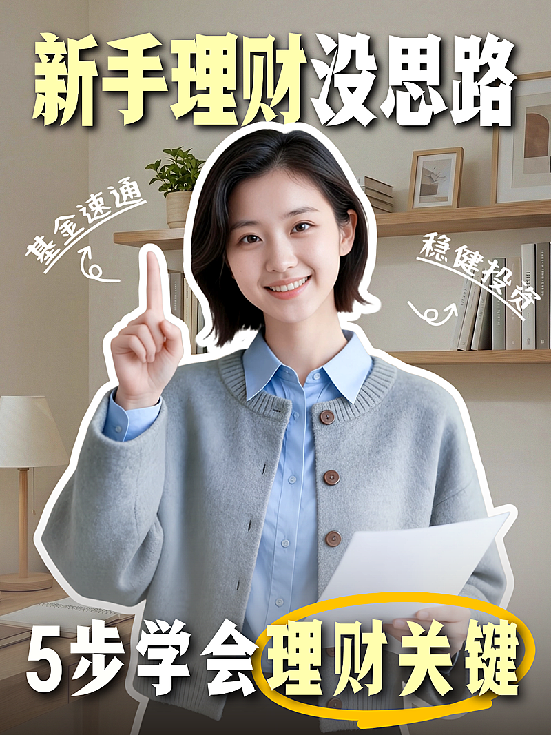 新手理财知识分享现代杂志风小红书封面