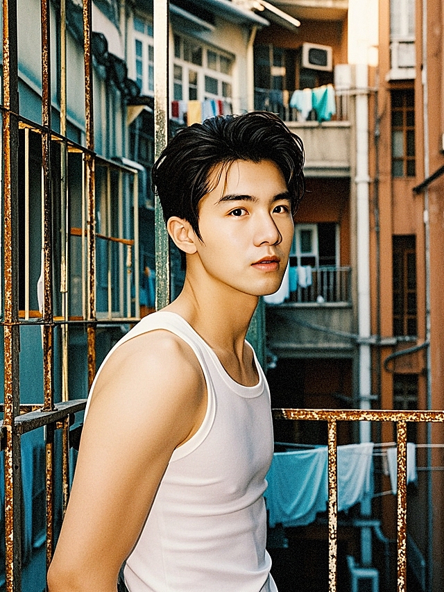 🤩背头帅哥铁窗边演绎港风封面📰