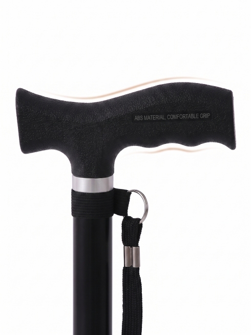 Close-up product image of walking cane handle, the handle is made of ABS material, comfortable grip,预览效果