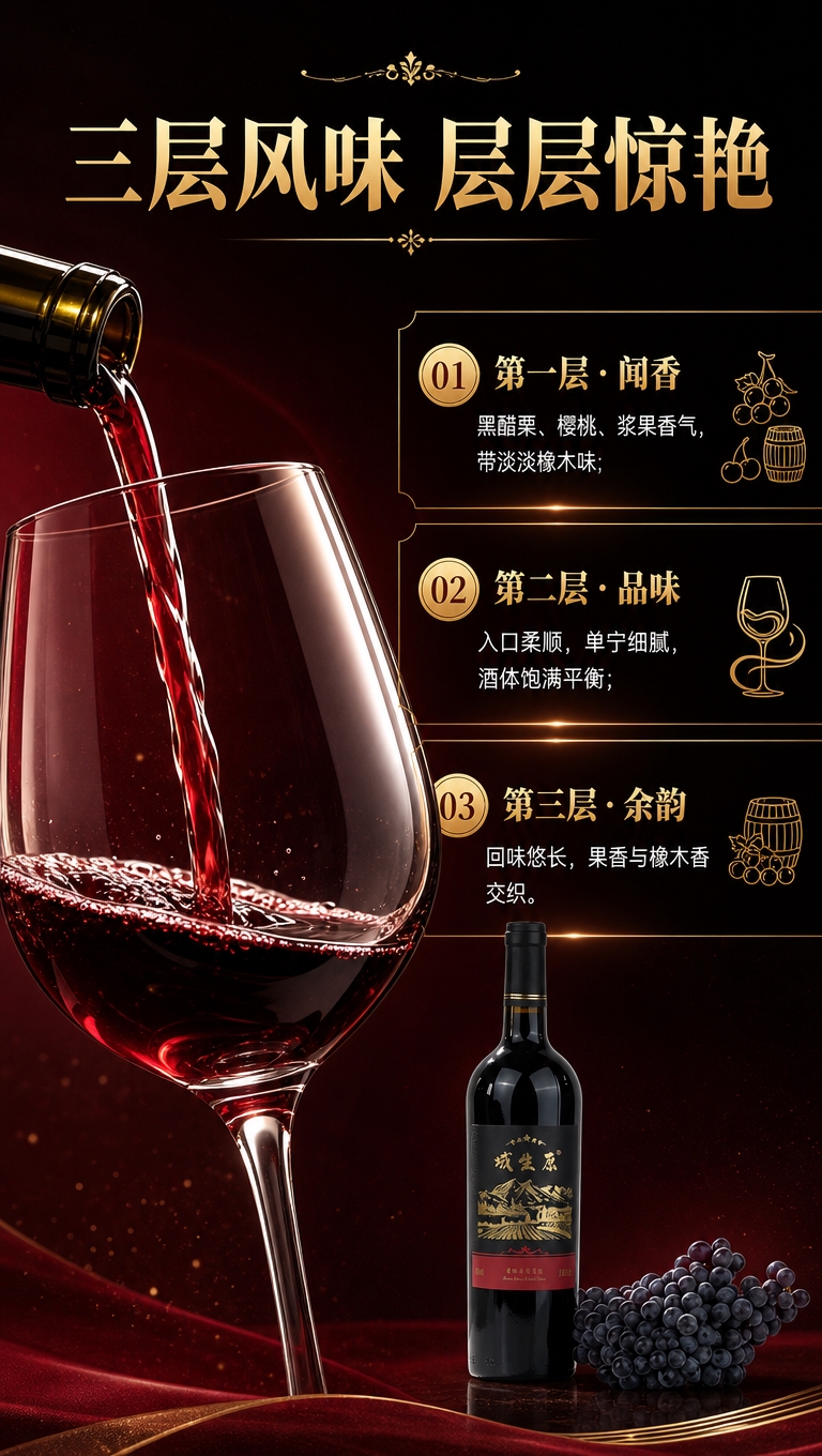 [商品] 使用【图3】倒酒特写与【图4】瓶+葡萄组合图；保留黑… - 图片创意预览