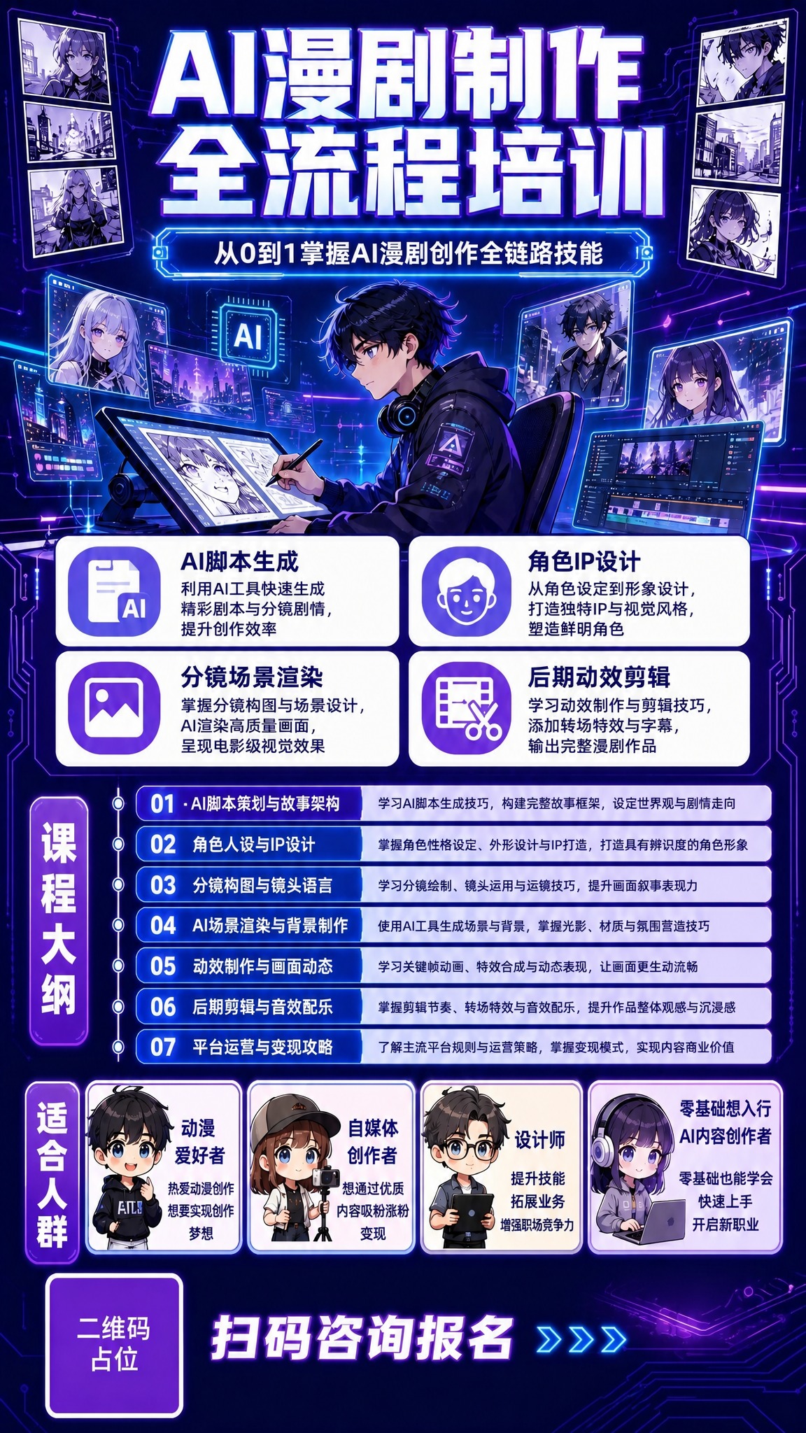 基于参考图修改：去掉价格区域（早鸟价¥1980、原价¥2980… - 图片创意预览