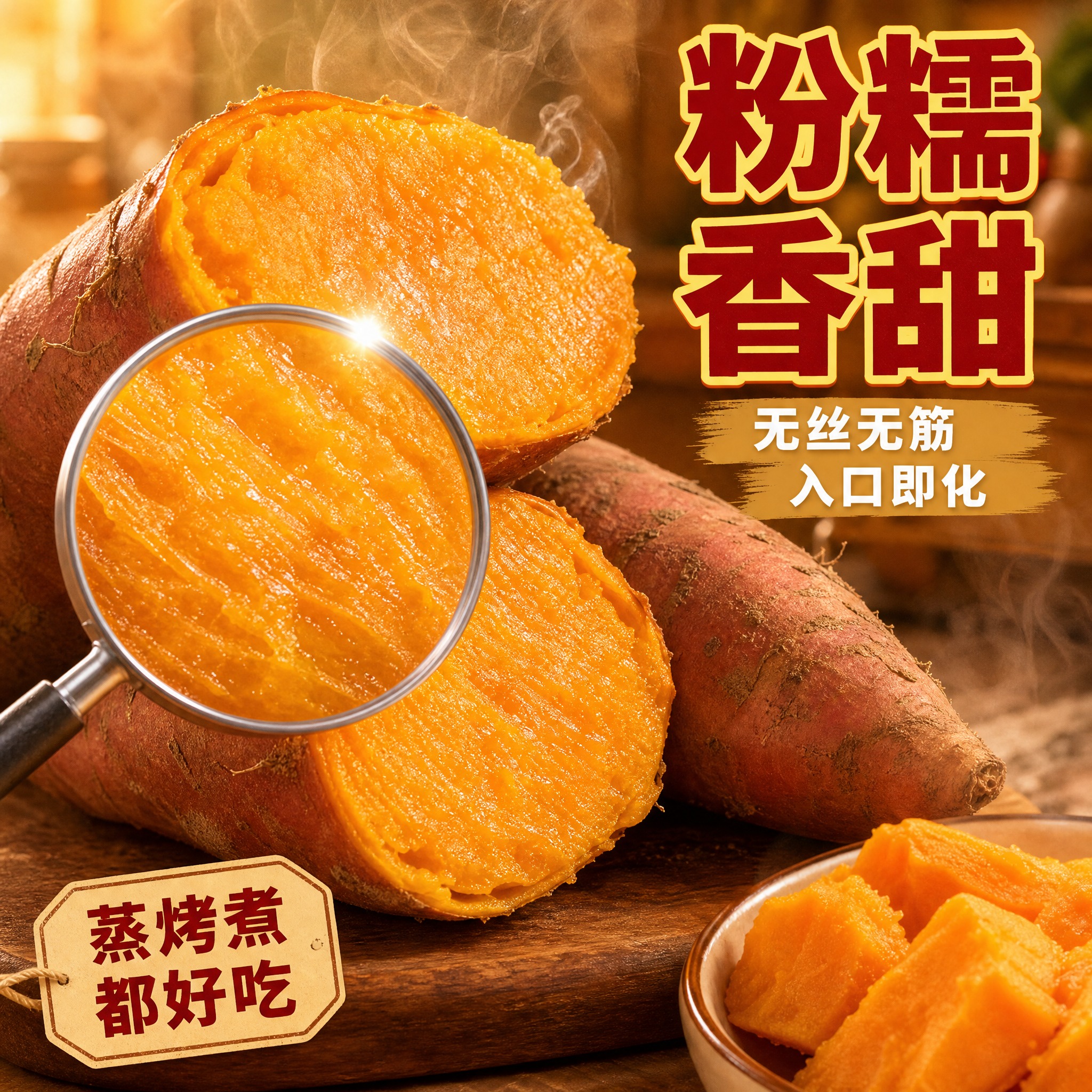 [主图-3] 细节特写 红薯切面 粉糯香甜 微距纹理。 [统一… - 图片创意预览