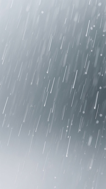 灰色渐变背景，大量细长白色雨丝以自然随机的角度密集下落，雨线边缘略微模糊，整体呈现出简洁、干净、通透的视觉效果，无任何多余元素，适合作为背景素材使用的雨天场景。预览效果