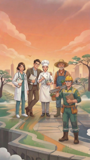 中间的五个人紧凑一些预览效果