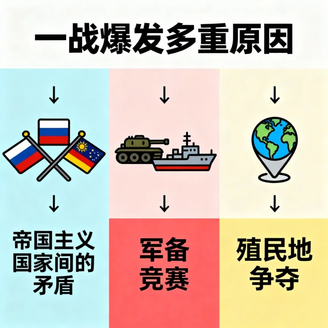 第一次世界大战前的世界格局是怎么样的？第一次世界大战为什么会爆发？预览效果