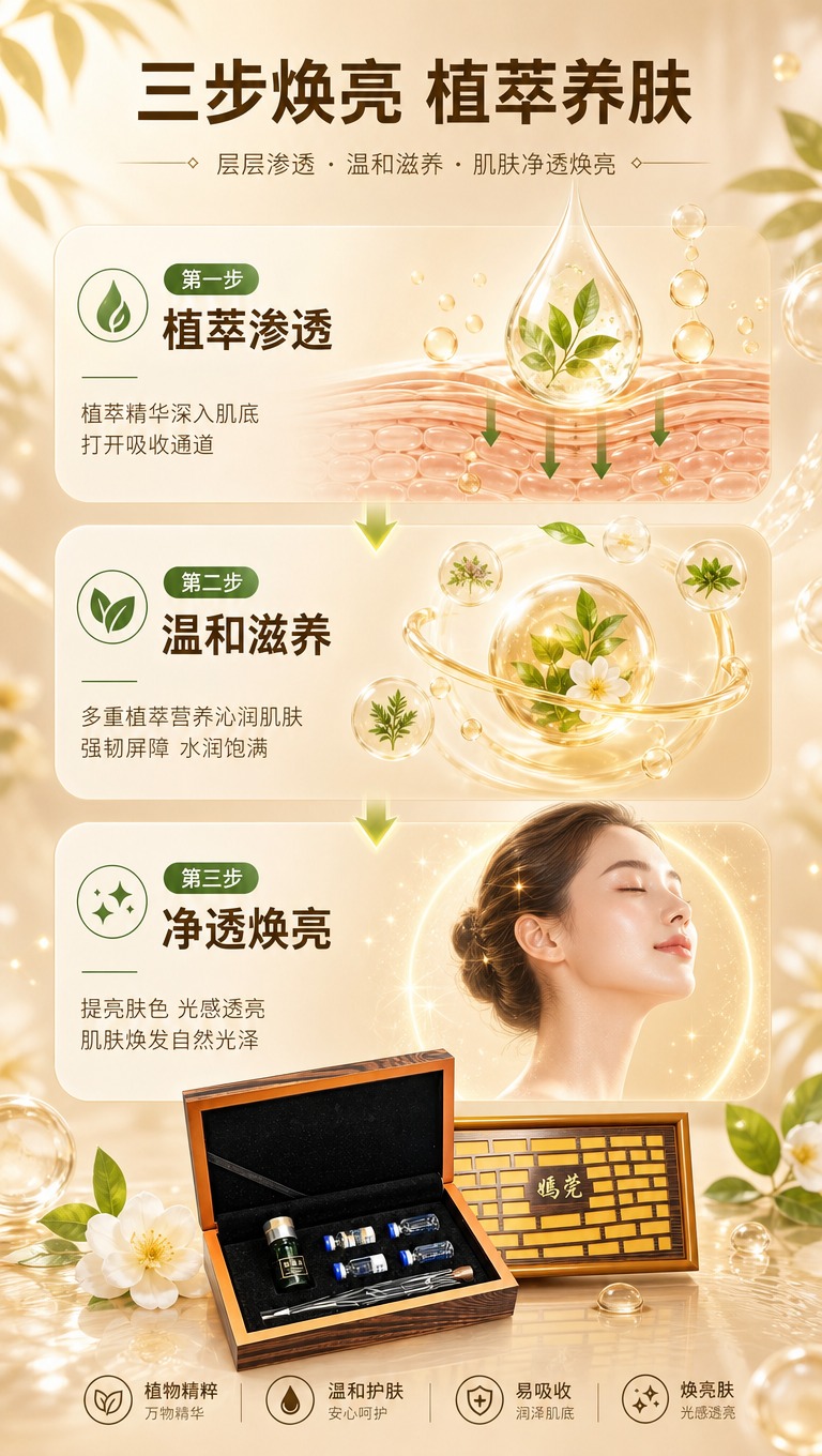 [商品] 使用【图1】嫣莞净萃液套盒；保留木纹礼盒、精华瓶、安… - 图片创意预览