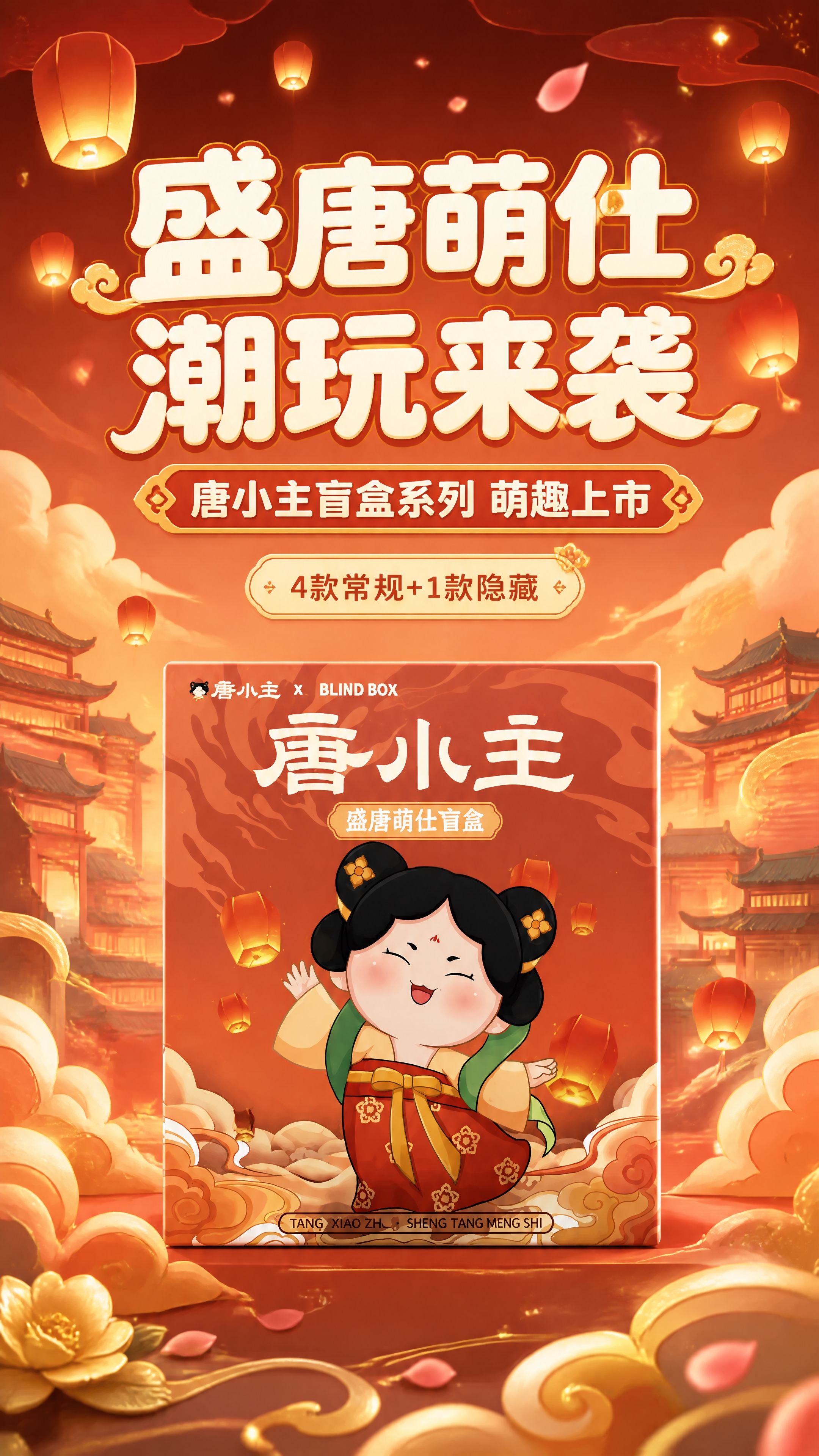 [商品] 使用【图1】唐小主·盛唐萌仕盲盒包装盒正面图；保留包… - 图片创意预览