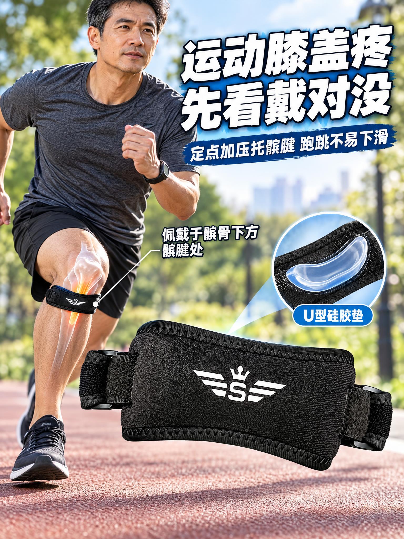 [详情1] 详情页头图：40岁左右中年男性屈膝30度佩戴SMI… - 图片创意预览