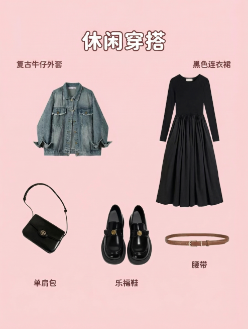 改背景色，将所有字体修改为圆润可爱风格，保留原图所有穿搭和排版布局预览效果