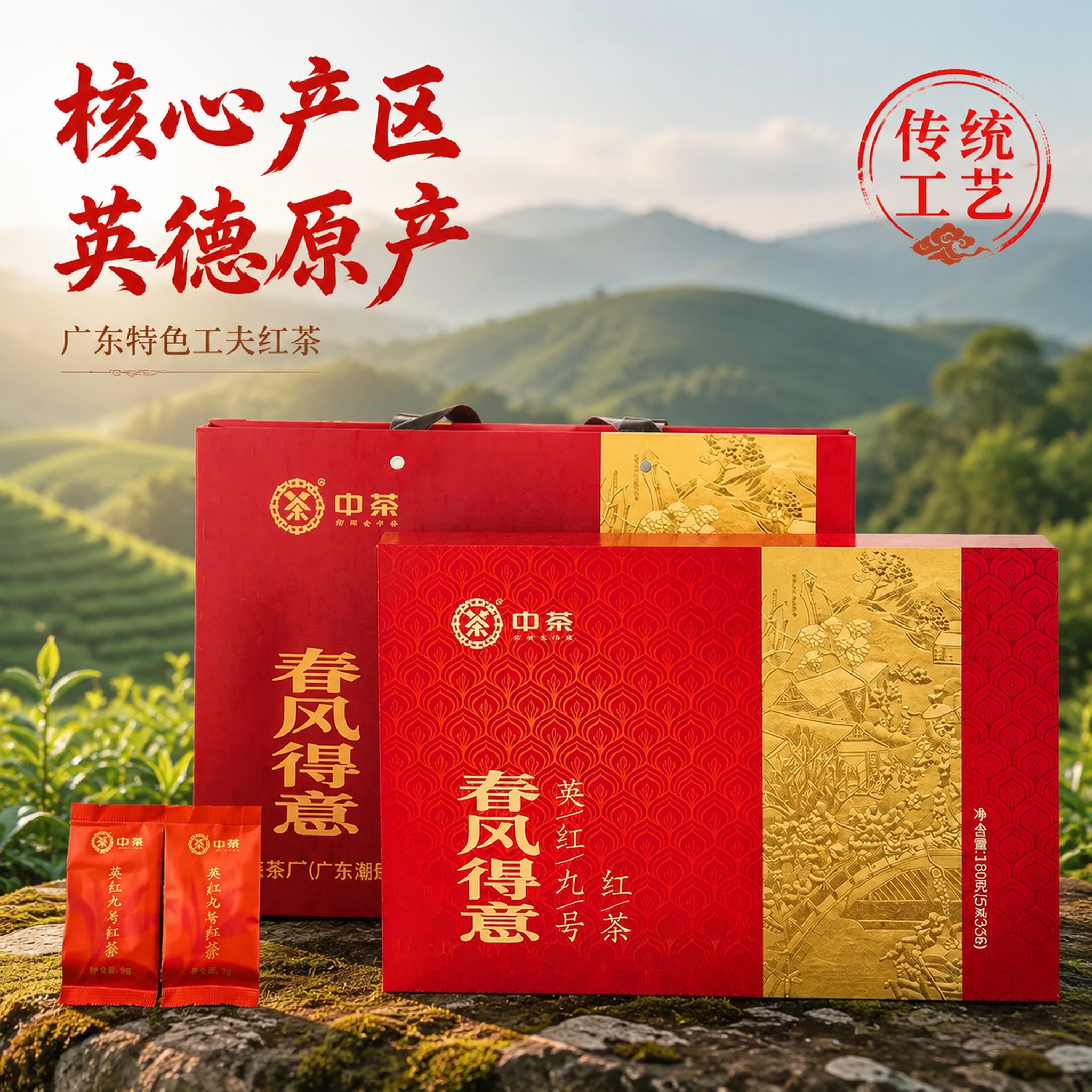 [主图-2] 核心产地溯源展示，中茶春风得意英红九号红茶。保持… - 图片创意预览