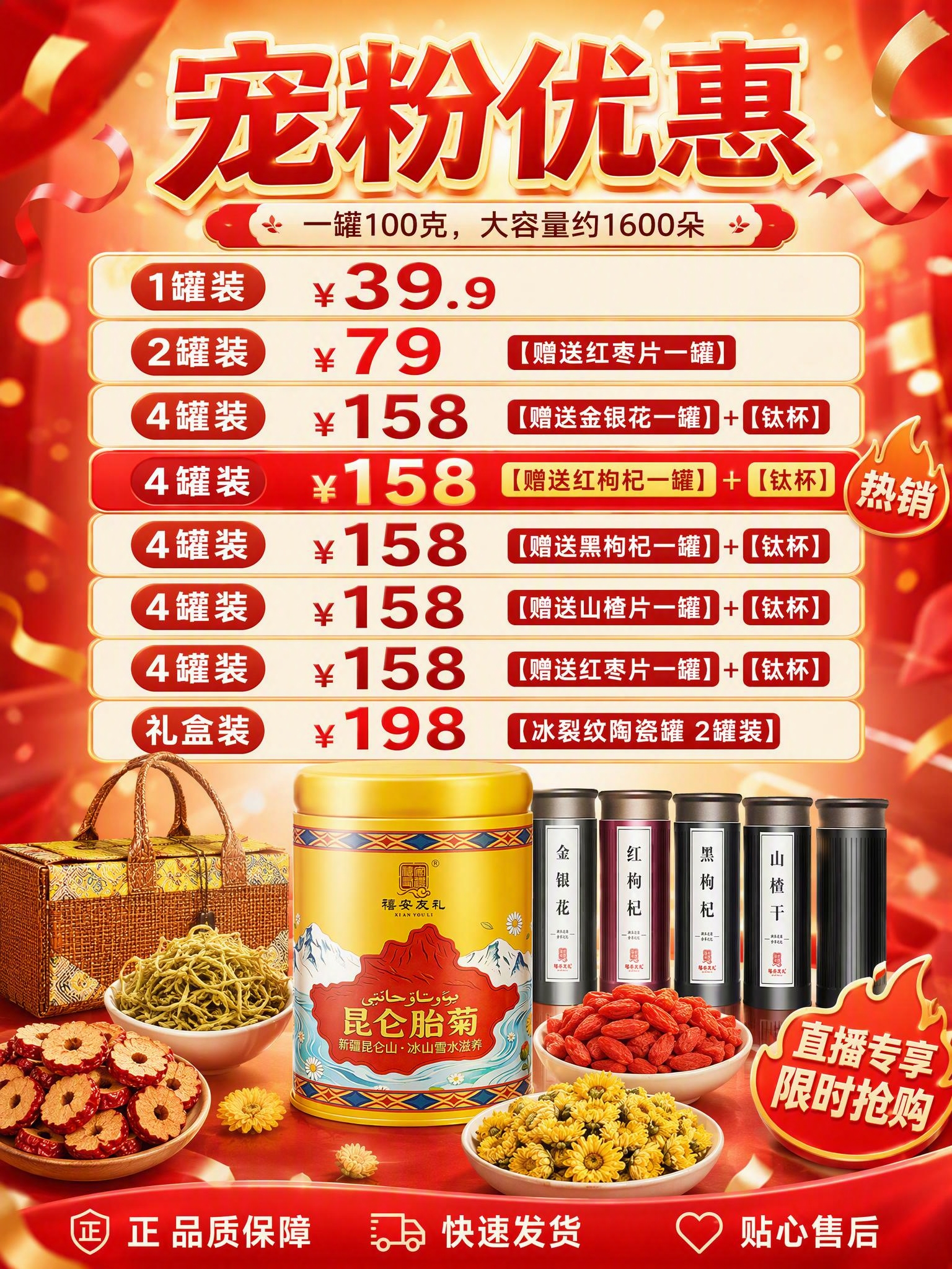 一张竖版直播展示牌海报，宽30cm高40cm（3:4竖版比例）… - 图片创意预览