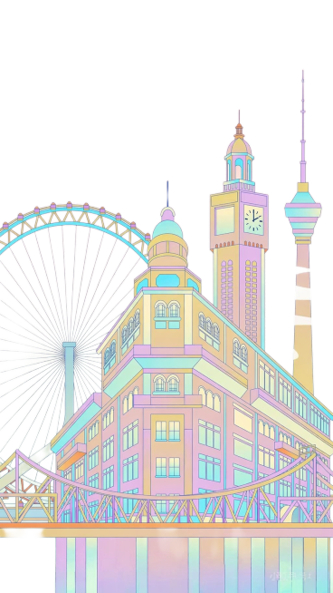 重新生成该画面，去除右下角的水印，保持原图的天津城市插画风格、配色、建筑和文字内容不变预览效果