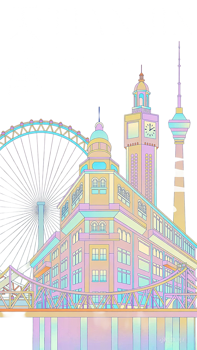 重新生成该画面，去除右下角的水印，保持原图的天津城市插画风格、配色、建筑和文字内容不变
