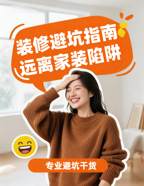 装修避坑指南小红书封面朋友圈图片设计预览效果