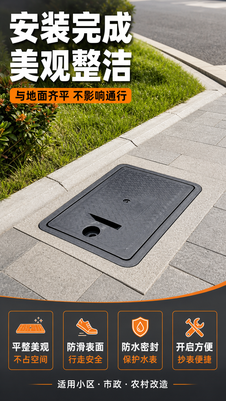 [商品] 使用【图1】黑色PE塑料地埋式水表箱；保留产品结构、… - 图片创意预览