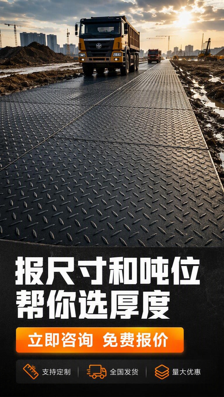 [商品] 使用【图1】超高分子量聚乙烯铺路板，黑色双面防滑纹柳… - 图片创意预览