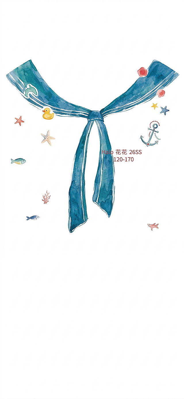 提取这件T恤上的全部花纹图案，保留原有图案和配色，放置在白色背景上