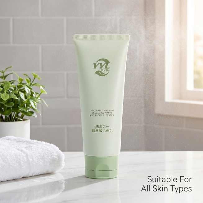 [Main Image 5] Usage scenario display for 2-in-1 amino acid facial cleanser. [Atmosphere Style] Natu预览效果