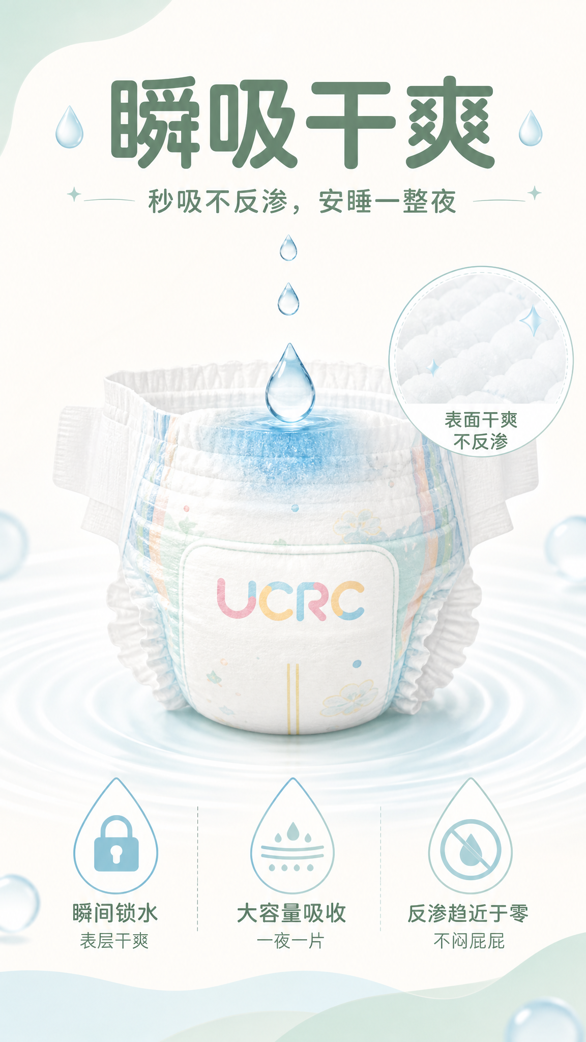 [商品] 使用【图1】UCRC优可瑞婴儿纸尿裤，提取纸尿裤本体… - 图片创意预览