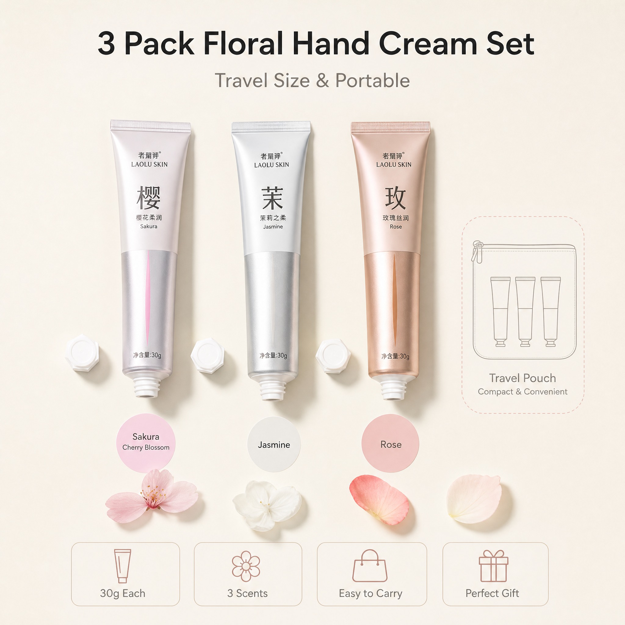 [主图-5] 3-Pack Floral Hand Cream… - 图片创意预览