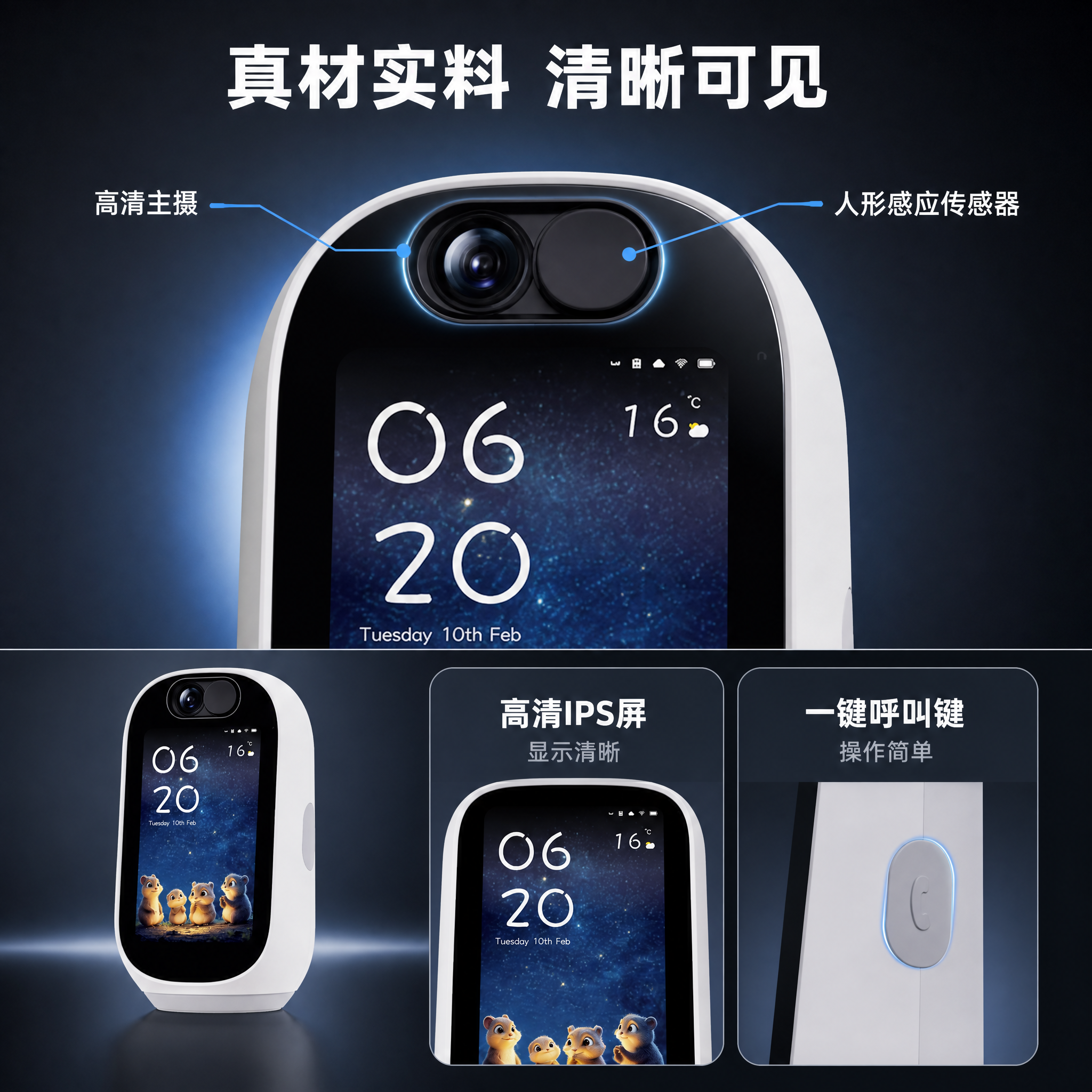 [主图-3] 智能AI语音互动摄像头 产品结构细节证据图，展示… - 图片创意预览
