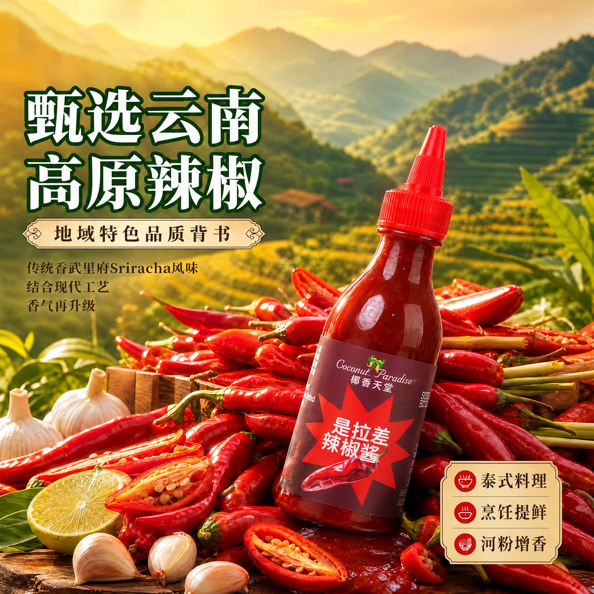 以图1为底图进行局部替换编辑：去掉画面中原有的辣椒酱挤压瓶，替… - 图片创意预览