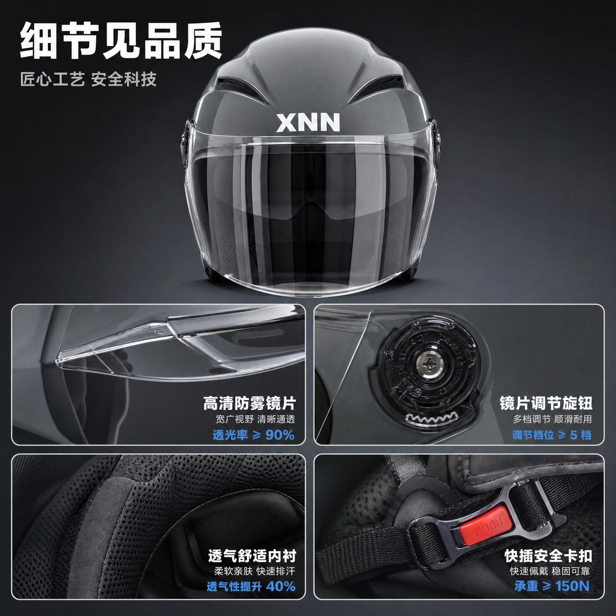 [主图-3] 产品证据/结构细节，展示头盔镜片和内部结构细节，… - 图片创意预览