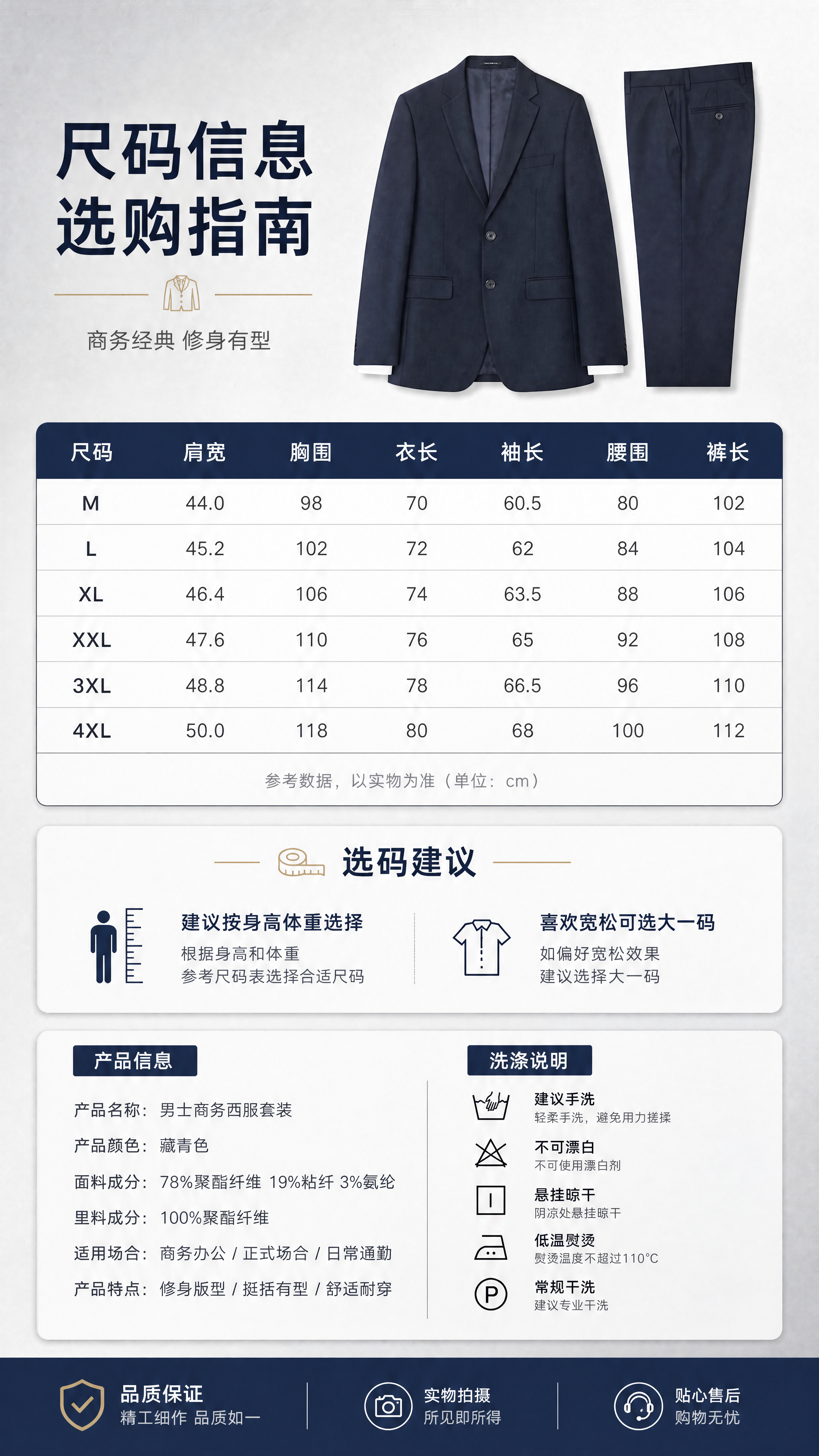 [商品] 使用【图1】藏青色男士商务西服套装；商品处理：保留藏… - 图片创意预览