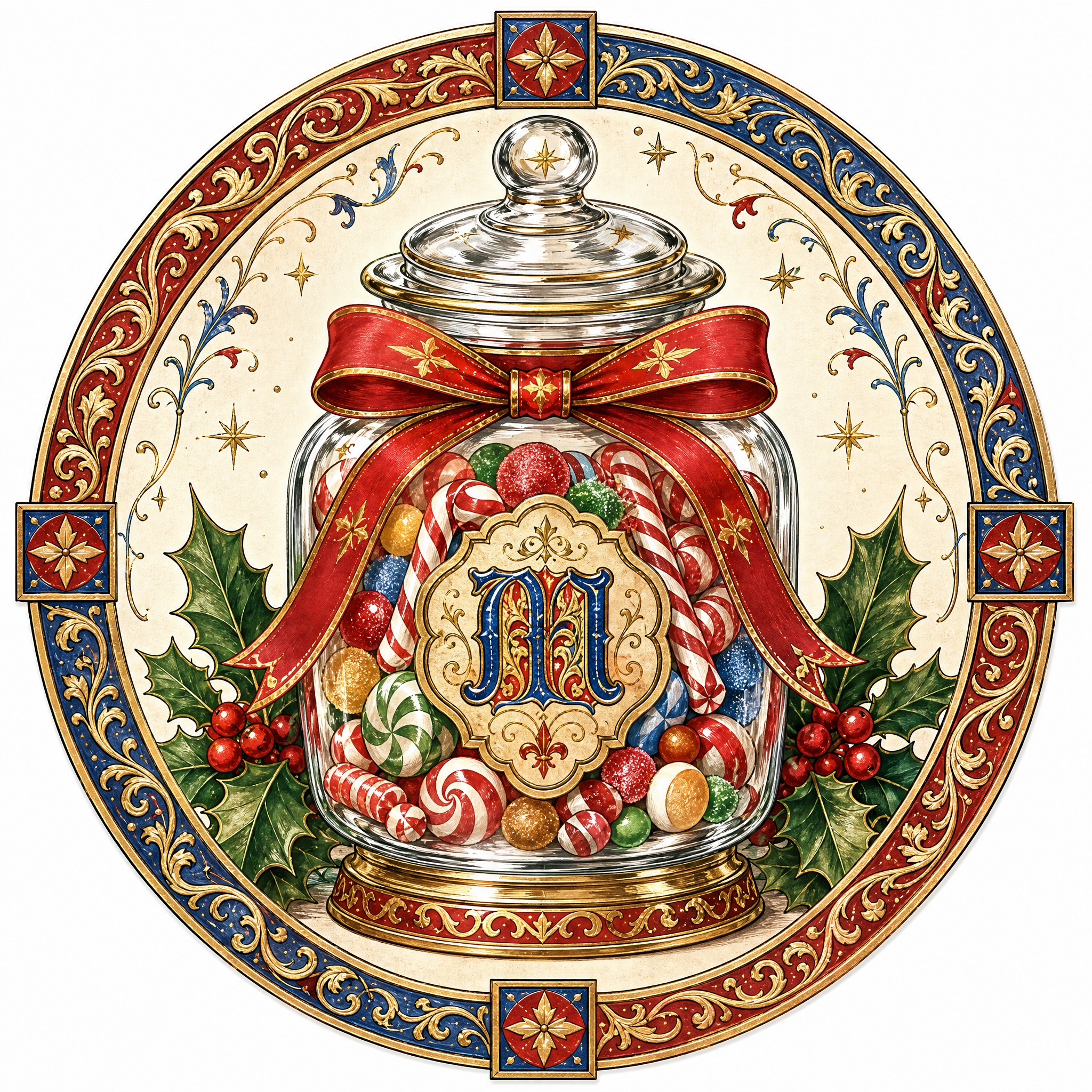 Christmas sticker, medieval ill… - 图片创意预览