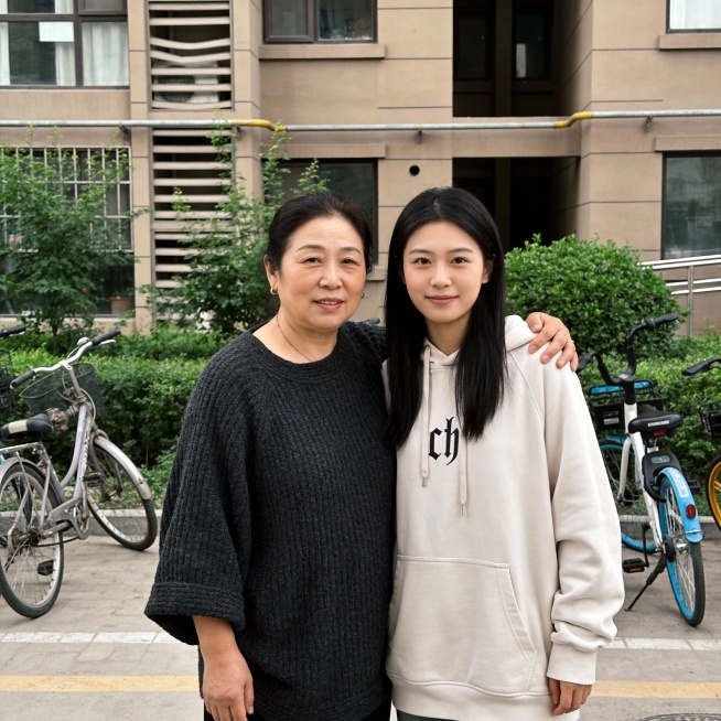 日常生活快照，非特定构图与打光，随手一拍的感觉，真实场景，一对中国母女，50岁的母亲和25岁的女儿，不同风格的母女，逼真，现实感，真人感，母女合影。生成20张预览效果