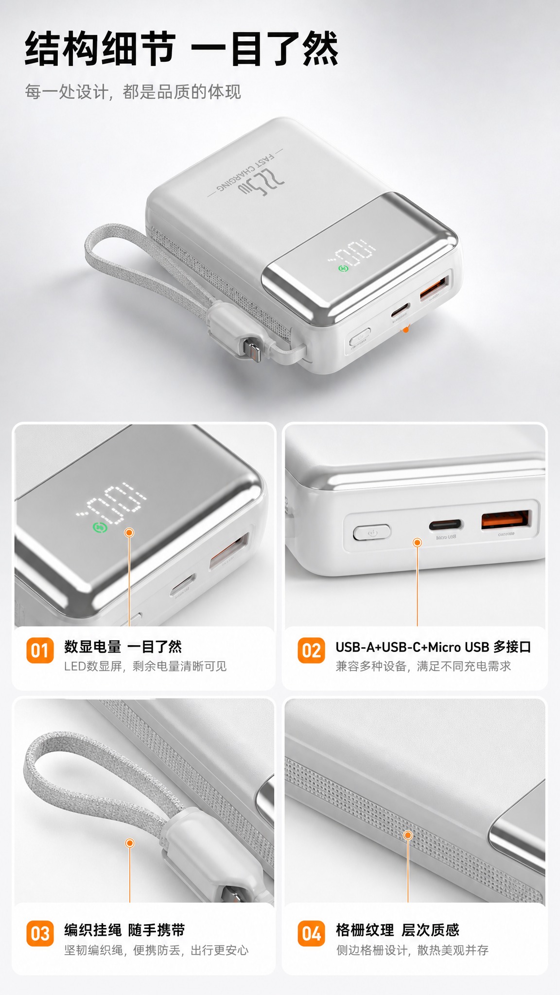 [主图-3] 产品证据/结构细节图：用多细节卡片矩阵证明充电宝… - 图片创意预览