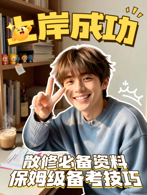 教育培训职业教育考公技巧分享大字人像小红书封面预览效果