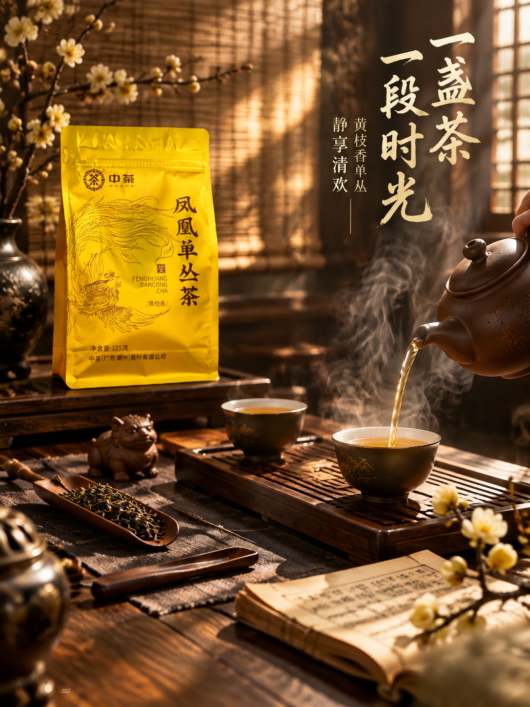 [主图-3 茶席场景 竖版] 抖音电商主图3:4竖版，中茶凤凰… - 图片创意预览