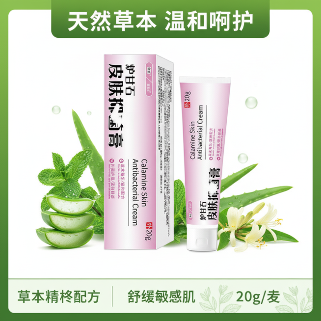 成分天然场景：以草本植物为背景，搭配产品，传达天然温和理念，吸引注重成分的消费者。预览效果